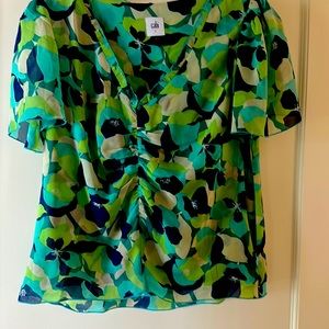 Cabi top/green and blue size small